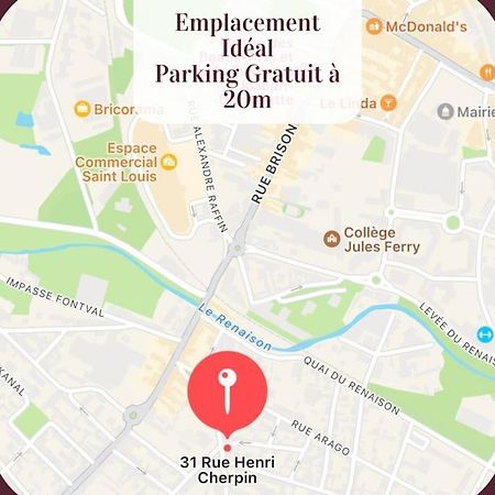 Appartement 2 Pieces Rdc En Duplex Vue Cour Parking Gratuit A 20Metres 罗阿纳 外观 照片